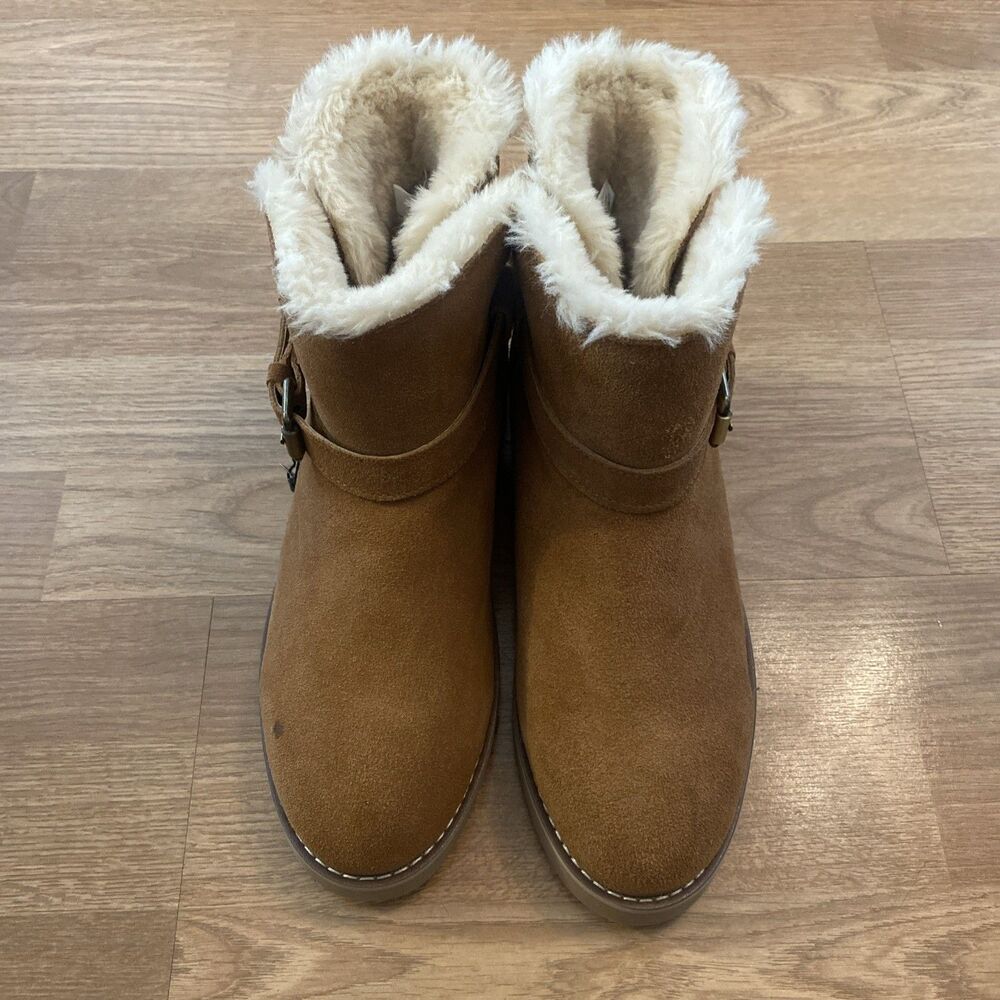 Style & Co Korri Pull-On Buckled Cold Weather Booties Chestnut Size 10M NIB - Picture 4 of 11